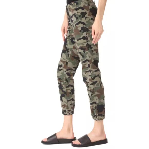 NILI LOTAN French Camo Military Pants Joggers Cropped Patch Pocket 4 - Picture 3 of 11